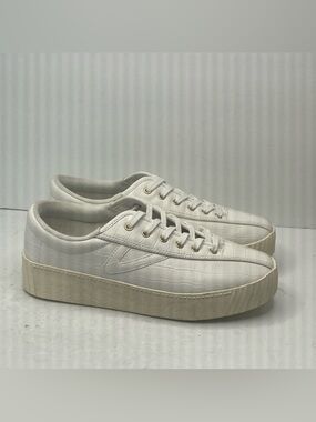 Tretoen Women’s White Platform Lace-Up Sneakers SZ 9